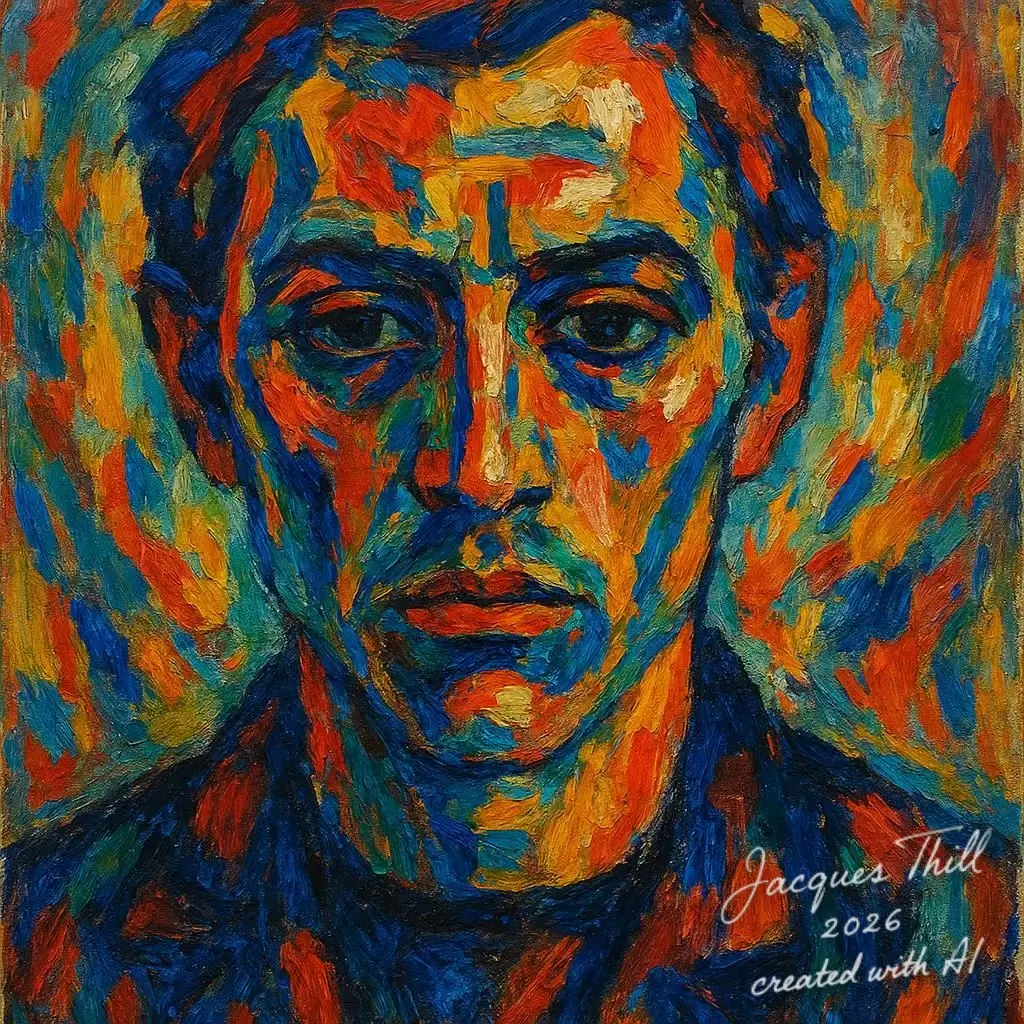 Porträt von Alexej von Jawlensky in elegantem schwarzem Anzug mit nachdenklichem, ernstem Gesichtsausdruck