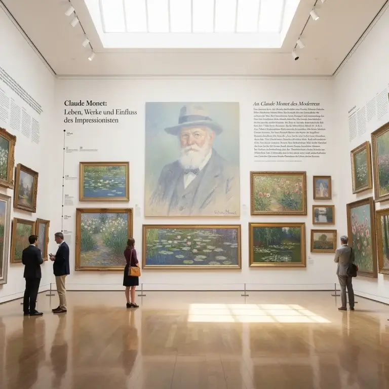 Gemälde von Claude Monet mit impressionistischen Pinselstrichen in leuchtenden Farben.